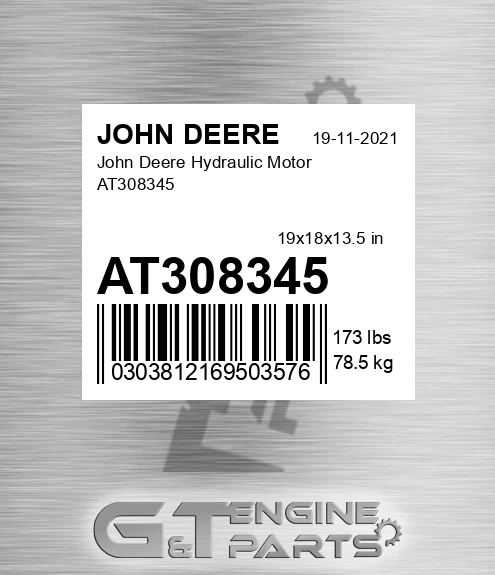 AT308345 John Deere Hydraulic Motor AT308345