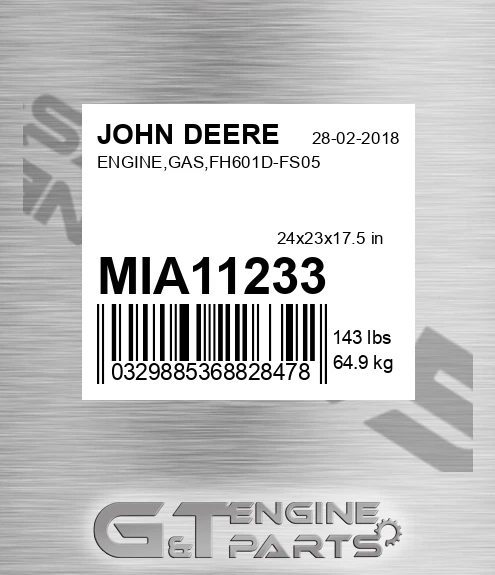 MIA11233 ENGINE,GAS,FH601D-FS05