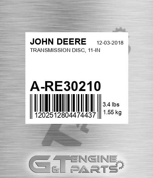 A-RE30210 TRANSMISSION DISC, 11-IN