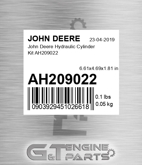 AH209022 John Deere Hydraulic Cylinder Kit AH209022