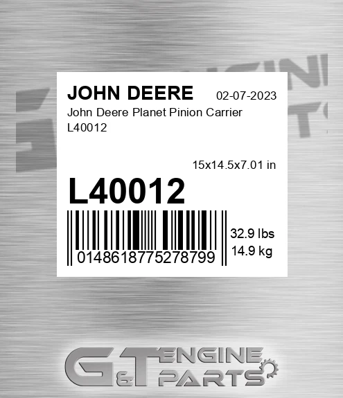 L40012 John Deere Planet Pinion Carrier L40012