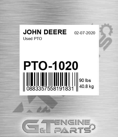 PTO-1020 Used PTO