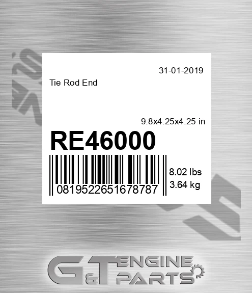 RE46000 Tie Rod End