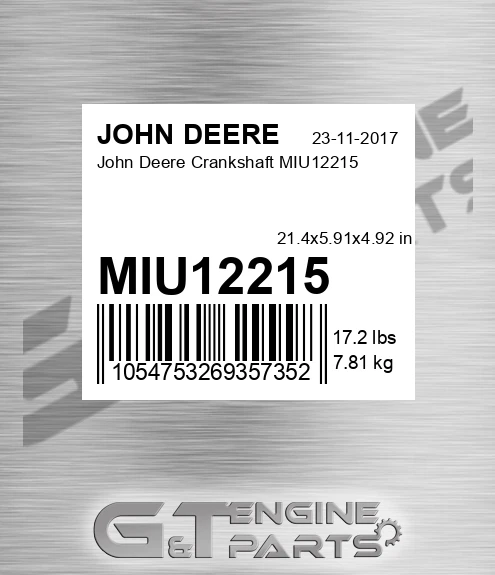 MIU12215 Crankshaft
