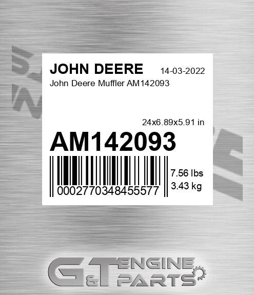 AM142093 John Deere Muffler AM142093