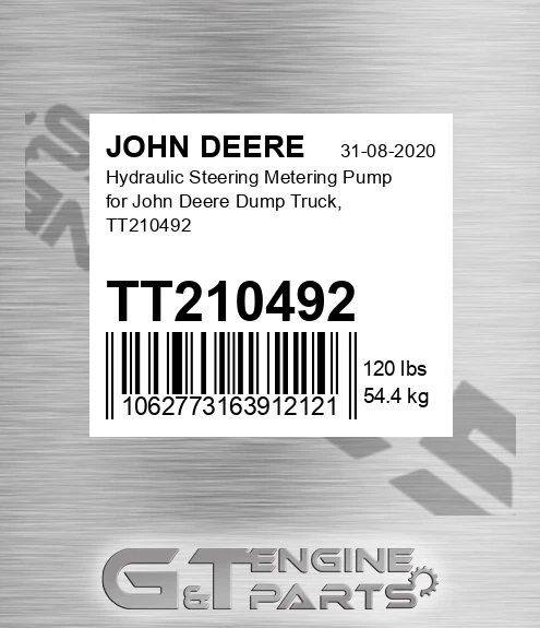 TT210492 Hydraulic Steering Metering Pump for Dump Truck,