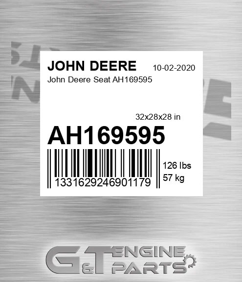 AH169595 John Deere Seat AH169595