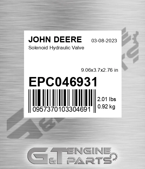 EPC046931 Solenoid Hydraulic Valve