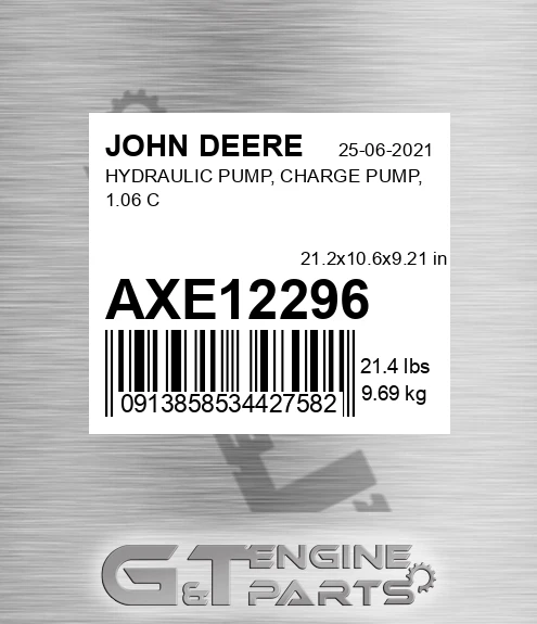 AXE12296 HYDRAULIC PUMP, CHARGE PUMP, 1.06 C