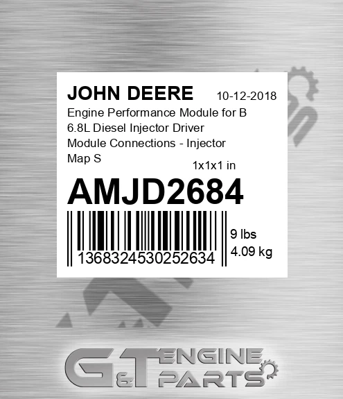 AMJD2684 Engine Performance Module for В 6.8L Diesel Injector Driver Module Connections - Injector Map Stock - 15%-30%