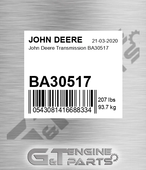 BA30517 John Deere Transmission BA30517
