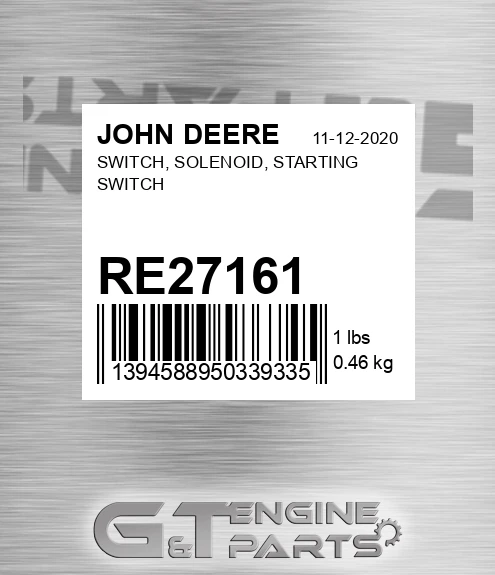 RE27161 SWITCH, SOLENOID, STARTING SWITCH