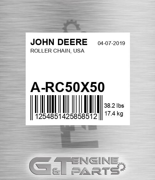 A-RC50X50 ROLLER CHAIN, USA