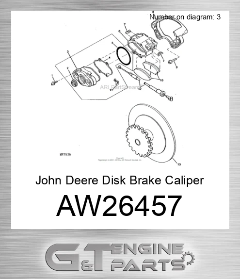 AW26457 Disk Brake Caliper Assy