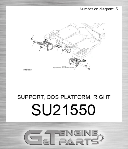 SU21550 SUPPORT, OOS PLATFORM, RIGHT STEP