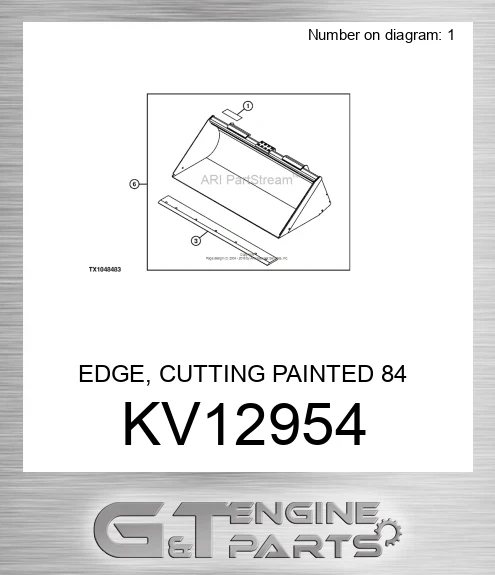 KV12954 EDGE, CUTTING PAINTED 84 W/HOLES