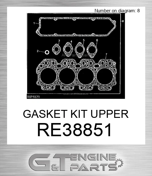 RE38851 GASKET KIT UPPER