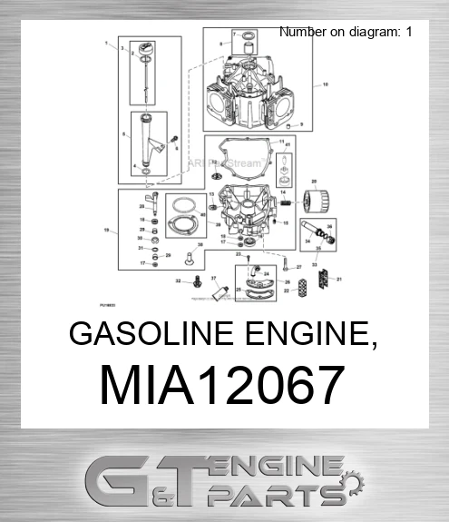 MIA12067 GASOLINE ENGINE, ENGINE,GAS,BRIGGS,