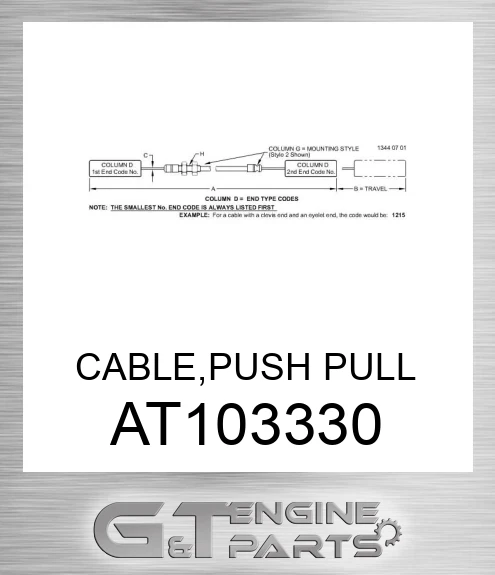 AT103330 CABLE,PUSH PULL