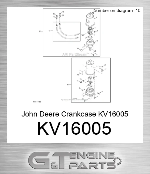 KV16005 John Deere Crankcase KV16005