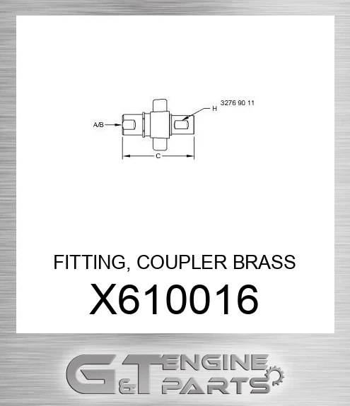 X6100-16 FITTING, COUPLER BRASS