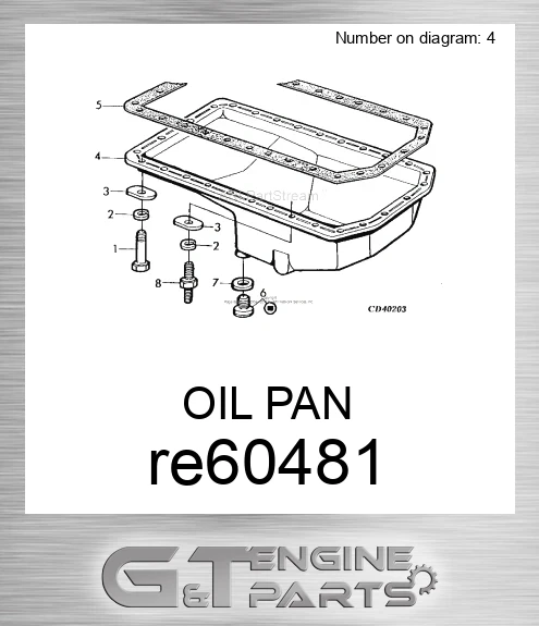 RE60481 OIL PAN