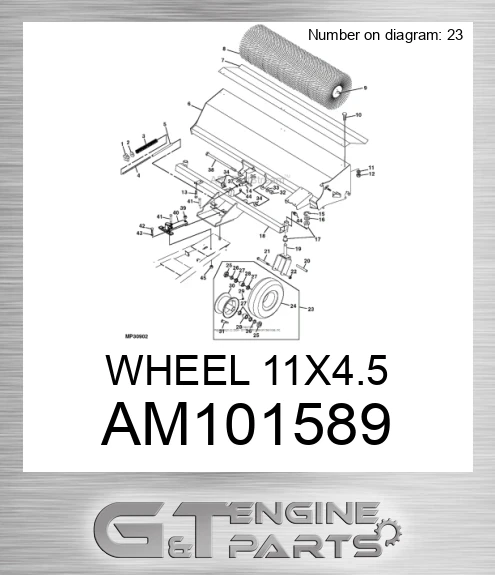 AM101589 WHEEL 11X4.5