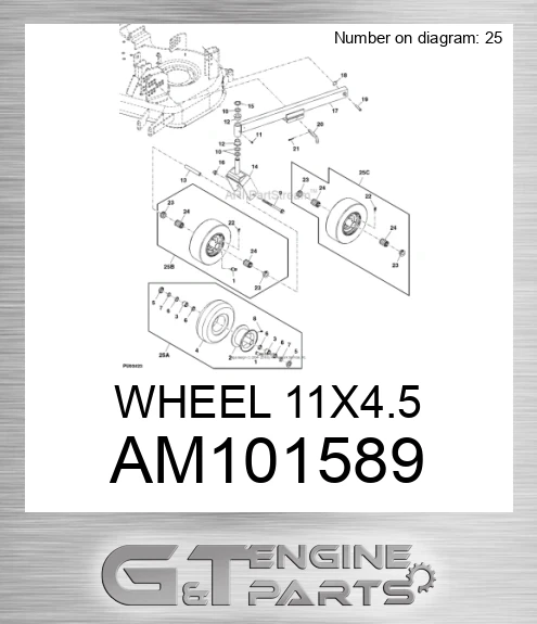 AM101589 WHEEL 11X4.5