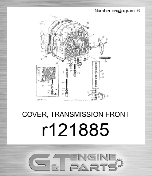 R121885 COVER, TRANSMISSION FRONT