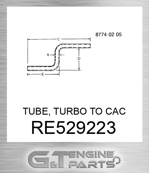 RE529223 TUBE, TURBO TO CAC