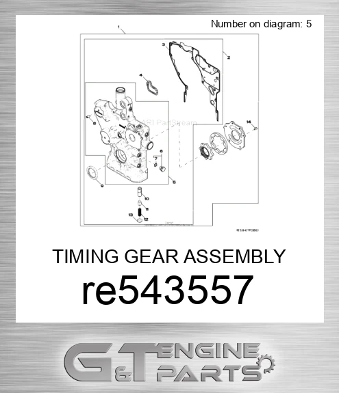 RE543557 TIMING GEAR ASSEMBLY