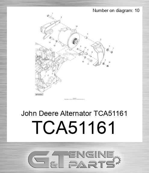 TCA51161 John Deere Alternator TCA51161