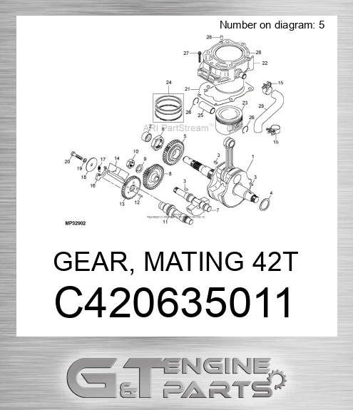 C420635011 GEAR, MATING 42T