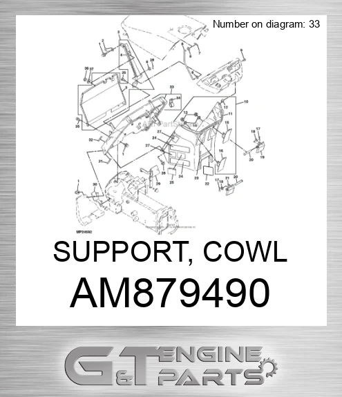 AM879490 SUPPORT, COWL