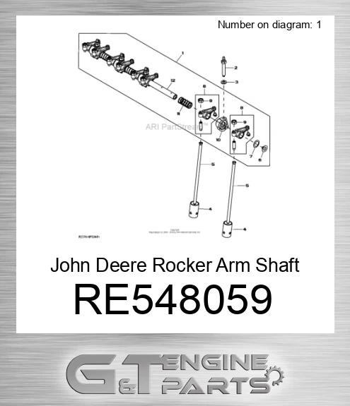 RE548059 Rocker Arm Shaft