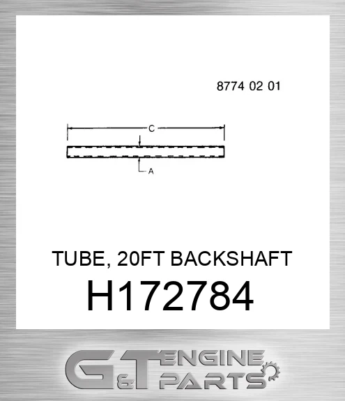 H172784 TUBE, 20FT BACKSHAFT