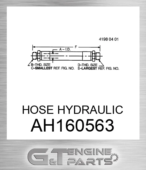 AH160563 HOSE HYDRAULIC