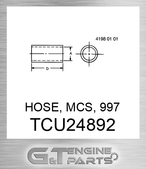 TCU24892 HOSE, MCS, 997