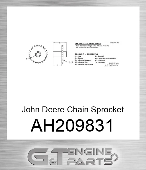AH209831 Chain Sprocket
