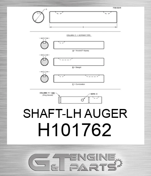 H101762 SHAFT-LH AUGER