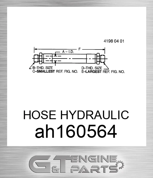 AH160564 HOSE HYDRAULIC