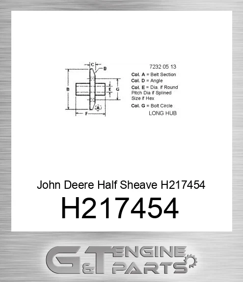 H217454 Half Sheave
