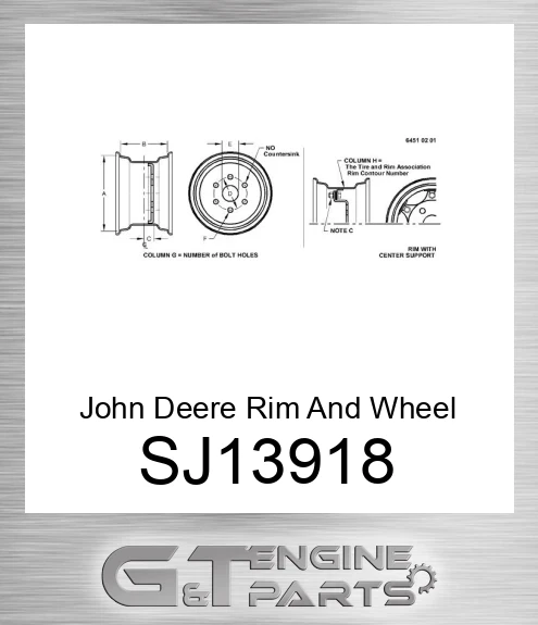 SJ13918 Rim And Wheel Center