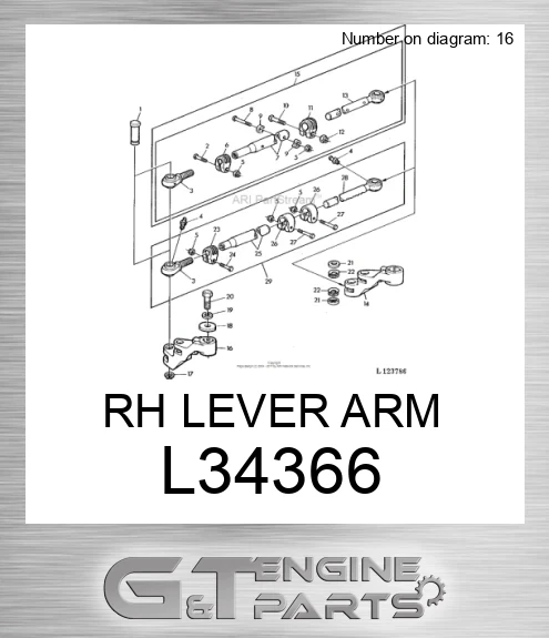 L34366 RH LEVER ARM