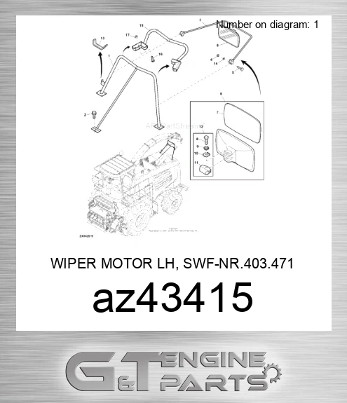 AZ43415 WIPER MOTOR LH, SWF-NR.403.471