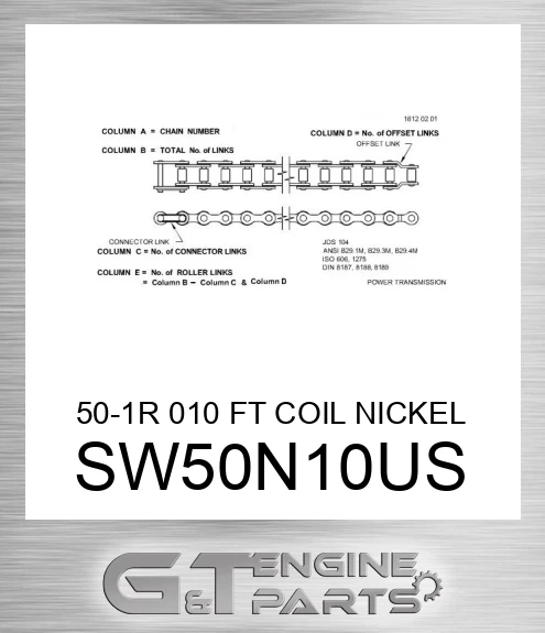 SW50N10US 50-1R 010 FT COIL NICKEL
