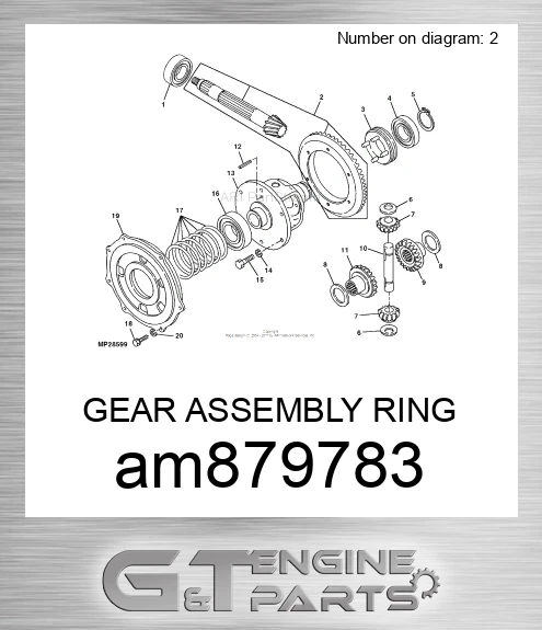 AM879783 GEAR ASSEMBLY RING