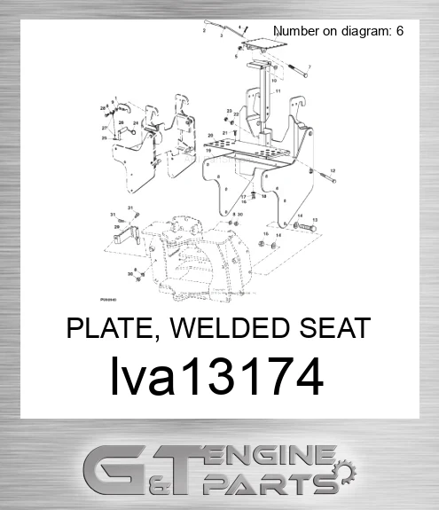 LVA13174 PLATE, WELDED SEAT