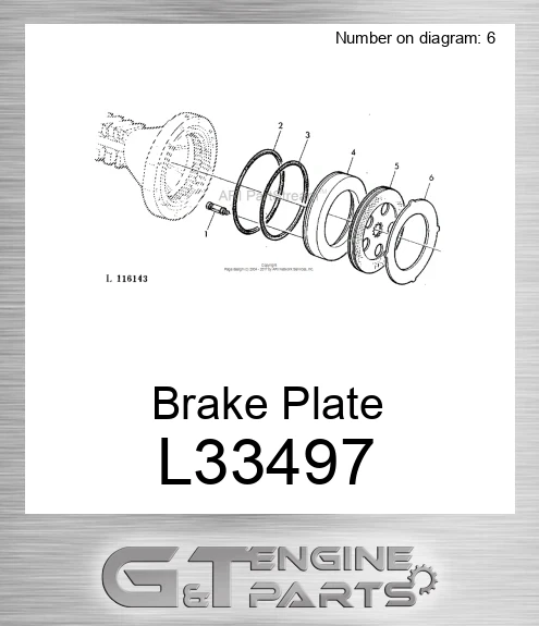 L33497 Brake Plate