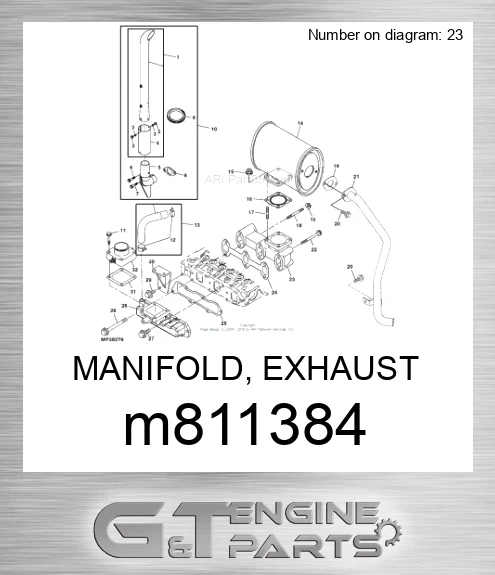 M811384 MANIFOLD, EXHAUST
